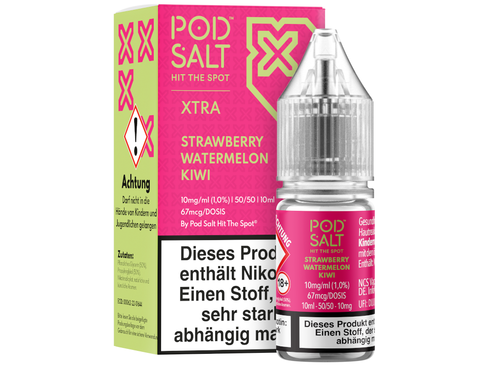 Pod Salt X - Strawberry Watermelon Kiwi - Nikotinsalz Liquid 10 mg/ml 100er Packung