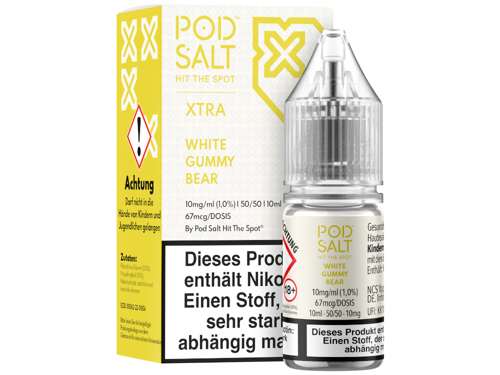 Pod Salt X - White Gummy Bear - Nikotinsalz Liquid 10 mg/ml 100er Packung