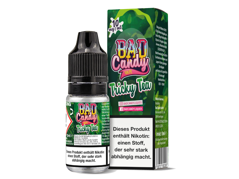 Bad Candy Liquids - Tricky Tea - Nikotinsalz Liquid 10 mg/ml 10er Packung