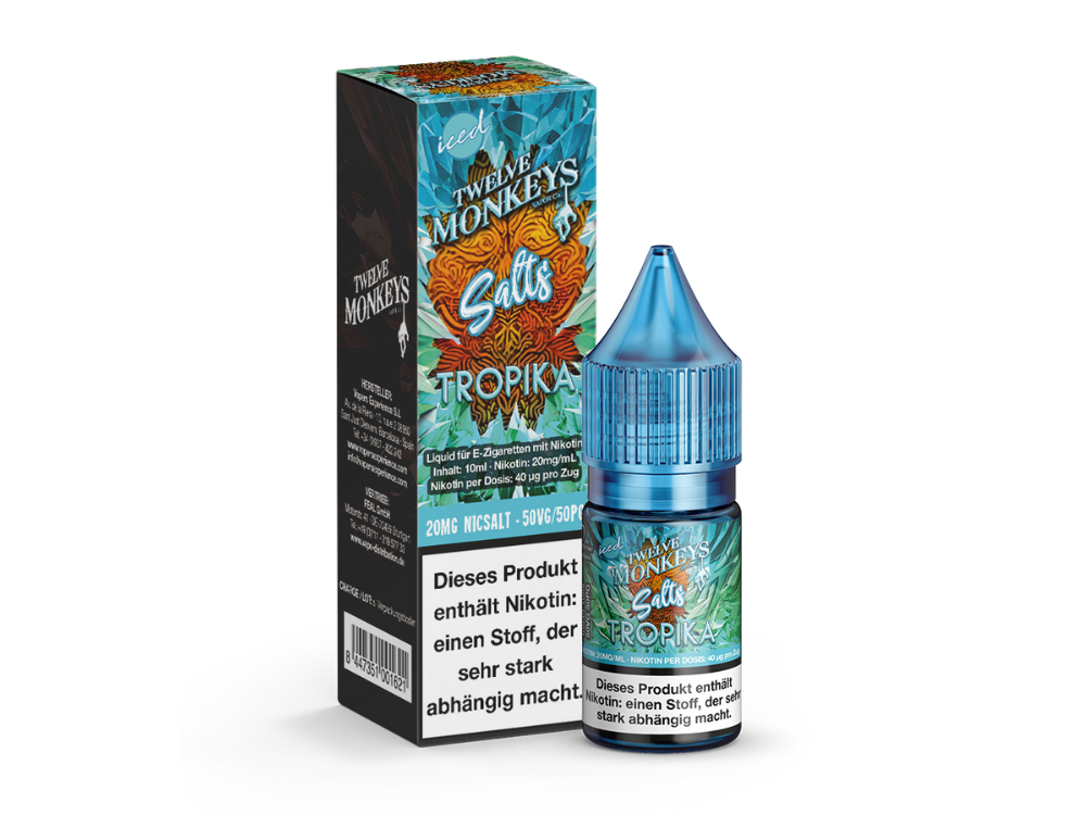 Twelve Monkeys - Iced - Tropika - Nikotinsalz Liquid 20 mg/ml 10er Packung