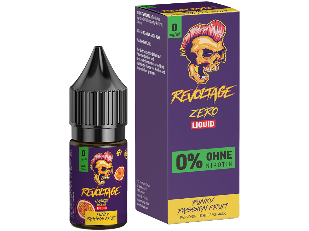 Revoltage - Punky Passion Fruit - Hybrid Nikotinsalz Liquid 0 mg/ml 15er Packung