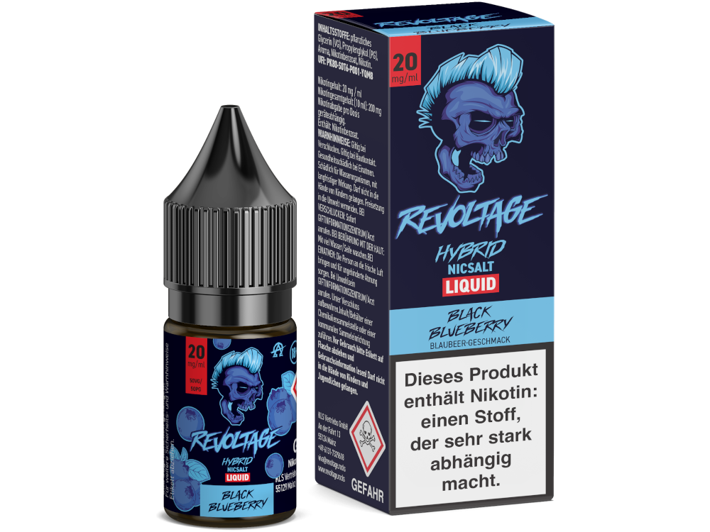 Revoltage - Black Blueberry - Hybrid Nikotinsalz Liquid 20 mg/ml 15er Packung