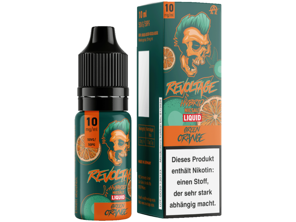 Revoltage - Green Orange - Hybrid Nikotinsalz Liquid 10 mg/ml 15er Packung