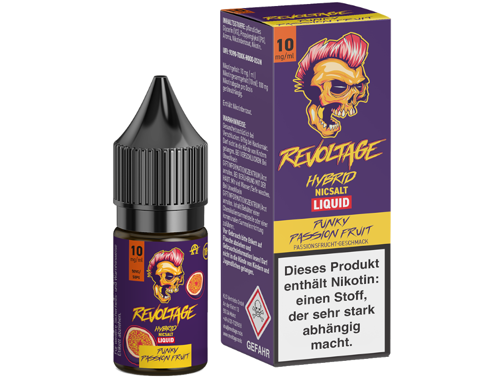 Revoltage - Punky Passion Fruit - Hybrid Nikotinsalz Liquid 10 mg/ml 15er Packung