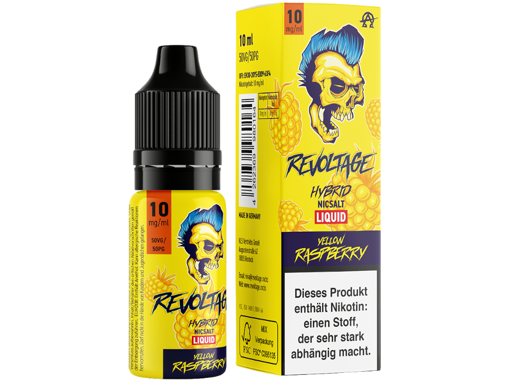 Revoltage - Yellow Raspberry - Hybrid Nikotinsalz Liquid 10 mg/ml 15er Packung