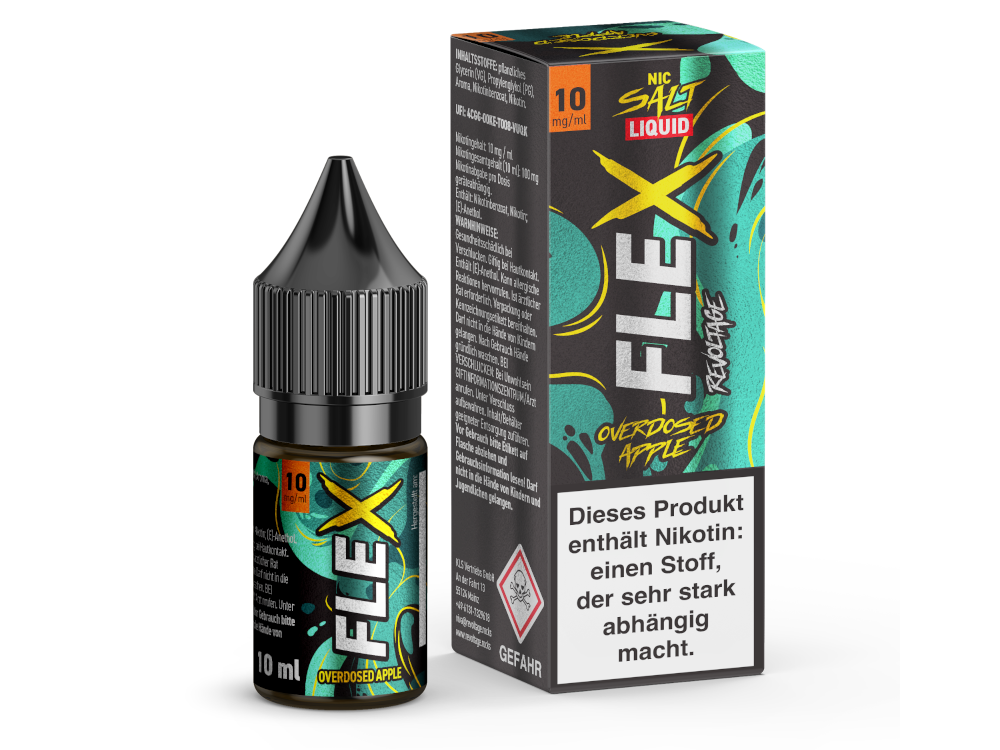 Revoltage - FLEX - Overdosed Apple - Nikotinsalz Liquid 10 mg/ml 450er Packung