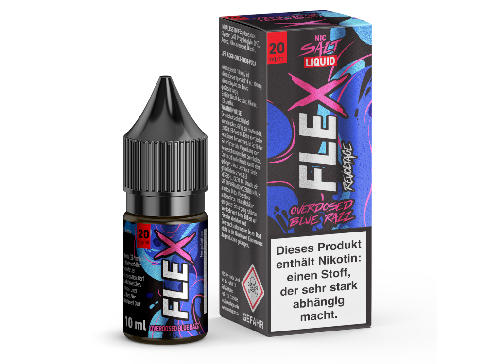 Revoltage - FLEX - Overdosed Blue Razz - Nikotinsalz Liquid 20 mg/ml 15er Packung