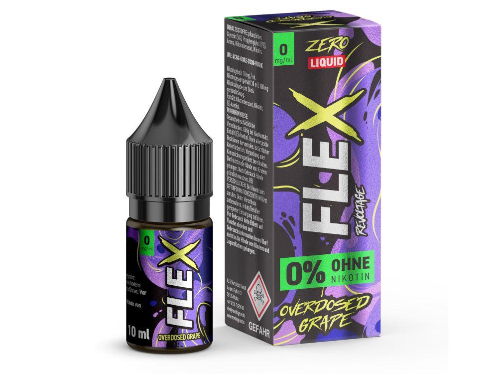 Revoltage - FLEX - Overdosed Grape - Nikotinsalz Liquid 0 mg/ml 15er Packung