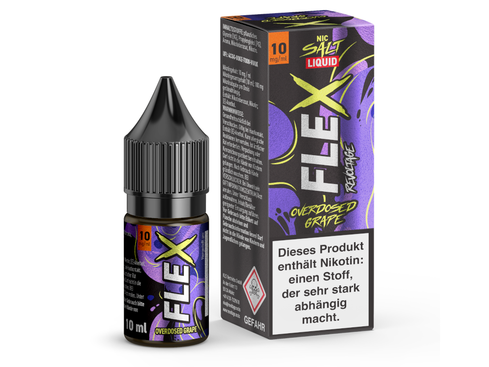 Revoltage - FLEX - Overdosed Grape - Nikotinsalz Liquid 10 mg/ml 450er Packung