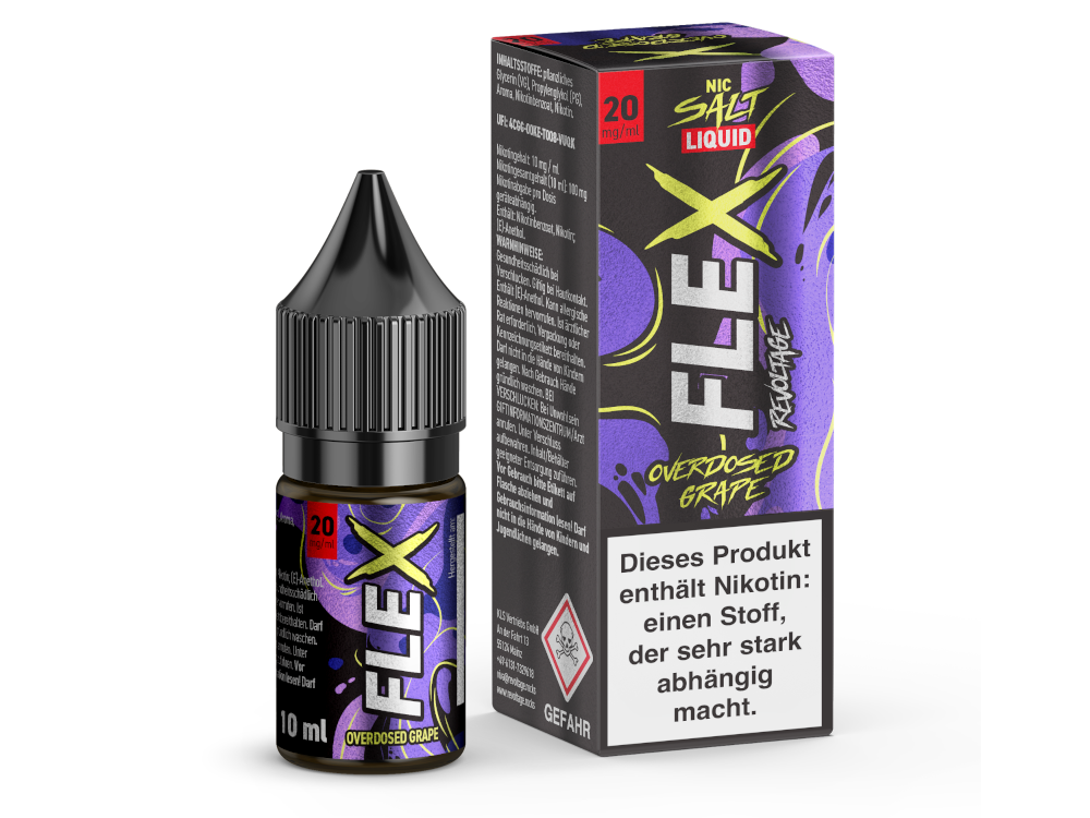 Revoltage - FLEX - Overdosed Grape - Nikotinsalz Liquid 20 mg/ml 450er Packung