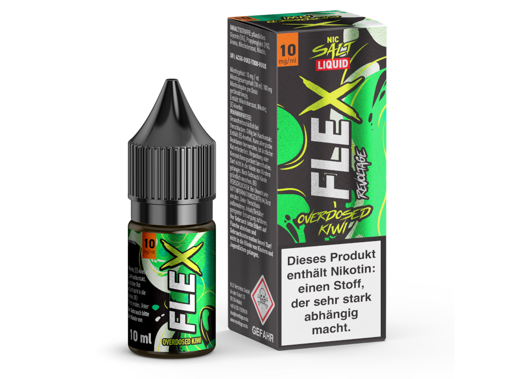 Revoltage - FLEX - Overdosed Kiwi - Nikotinsalz Liquid 10 mg/ml 450er Packung