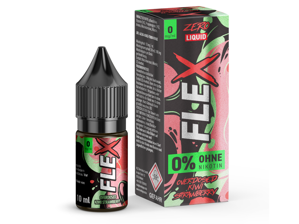 Revoltage - FLEX - Overdosed Kiwi Strawberry - Nikotinsalz Liquid 0 mg/ml