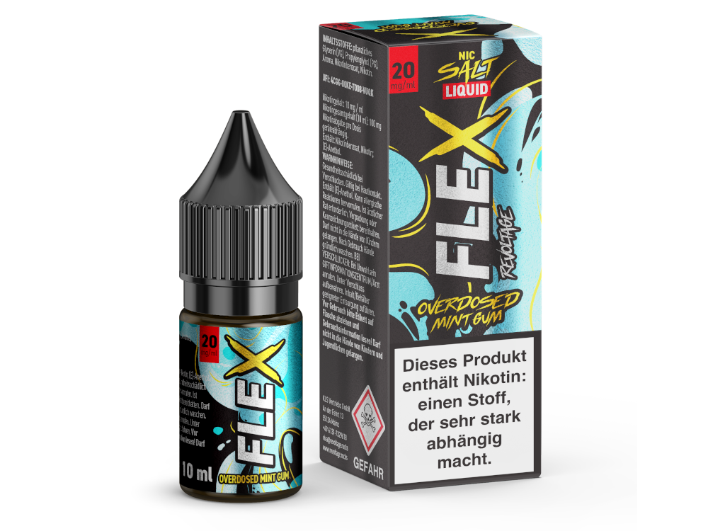 Revoltage - FLEX - Overdosed Mint Gum - Nikotinsalz Liquid 20 mg/ml 450er Packung