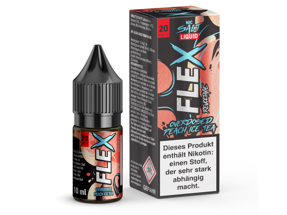 Revoltage - FLEX - Overdosed Peach Ice Tea - Nikotinsalz Liquid 20 mg/ml 450er Packung