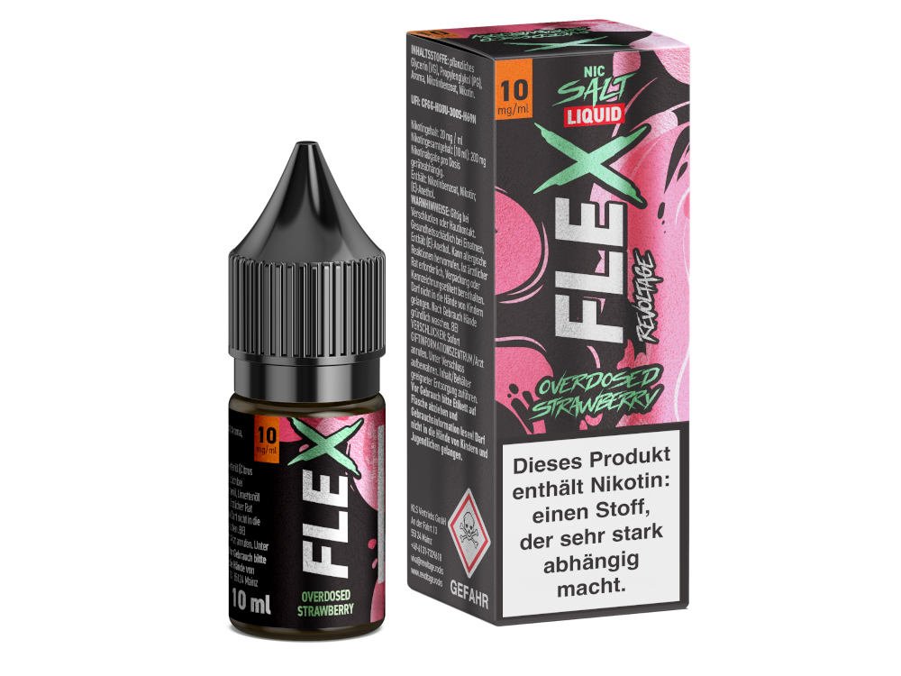 Revoltage - FLEX - Overdosed Strawberry - Nikotinsalz Liquid 10 mg/ml 15er Packung