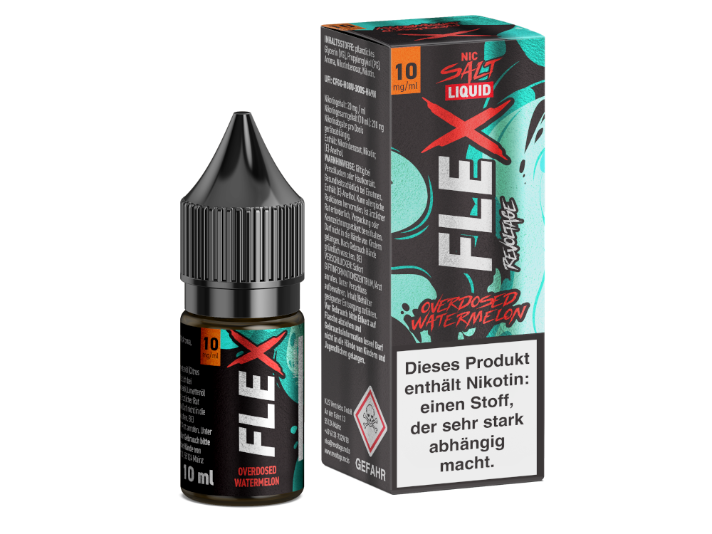 Revoltage - FLEX - Overdosed Watermelon - Nikotinsalz Liquid 10 mg/ml 450er Packung