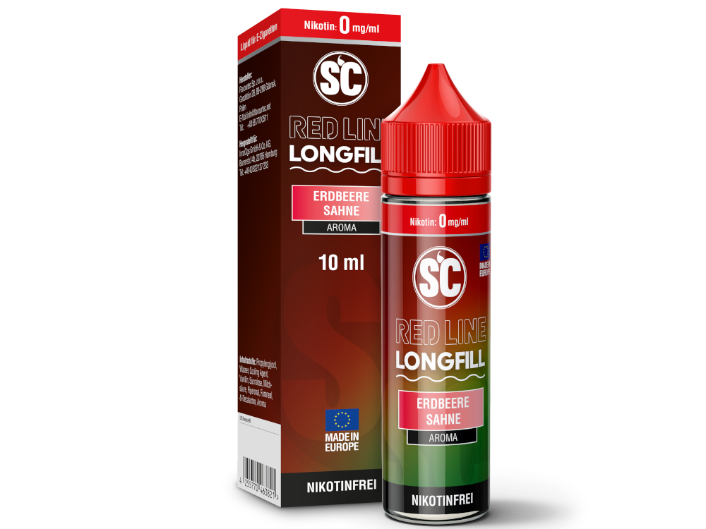 SC - Red Line - Aroma Erdbeere Sahne 10 ml 10er Packung
