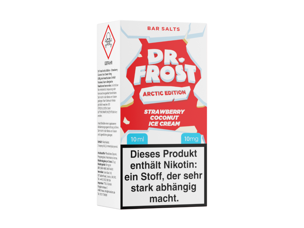 Dr. Frost - Arctic Edition - Strawberry Coconut Ice Cream - Nikotinsalz Liquid 10 mg/ml