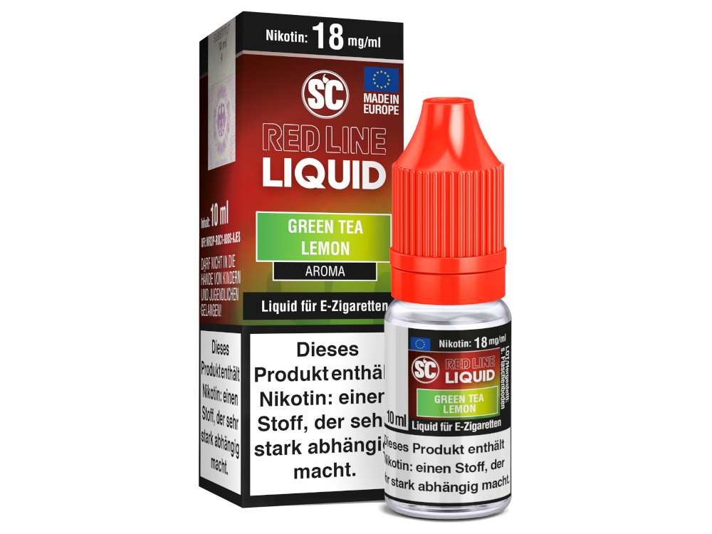 SC - Red Line Nikotin - Green Tea Lemon 18 mg/ml 500er Packung