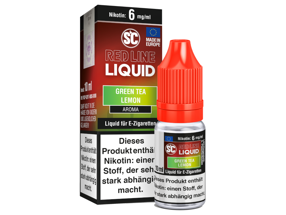 SC - Red Line Nikotin - Green Tea Lemon 6 mg/ml 10er Packung