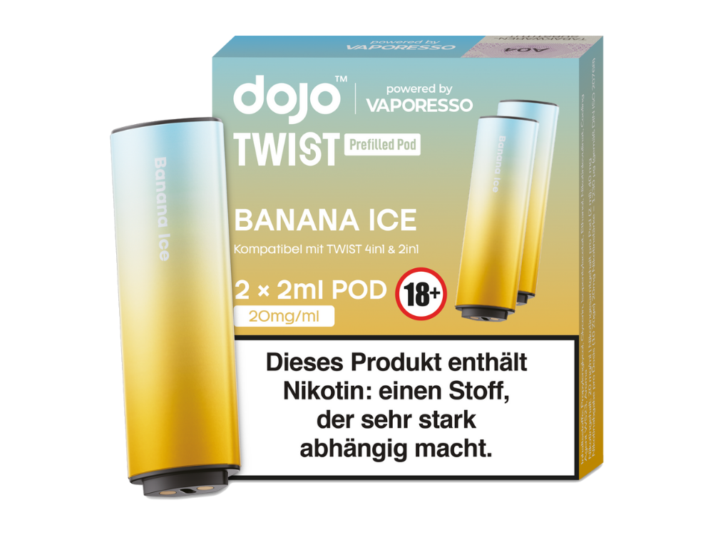 Vaporesso - Dojo - Twist Pod Banana Ice 20 mg/ml (2 Stück pro Packung)
