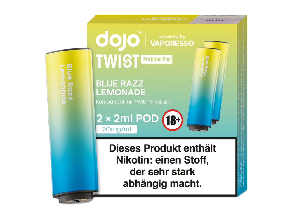 Vaporesso - Dojo - Twist Pod Blue Razz Lemonade 20 mg/ml (2 Stück pro Packung) 10er Packung