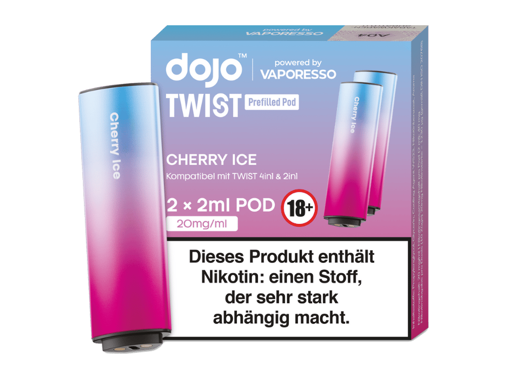 Vaporesso - Dojo - Twist Pod Cherry Ice 20 mg/ml (2 Stück pro Packung) 10er Packung