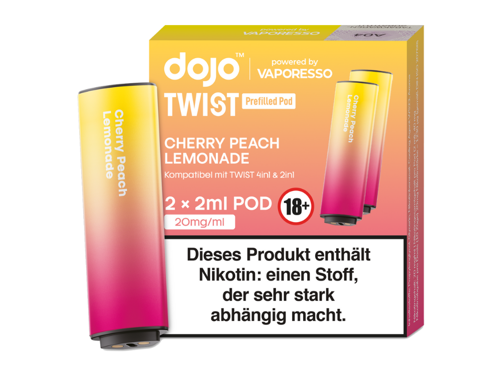 Vaporesso - Dojo - Twist Pod Cherry Peach Lemonade 20 mg/ml (2 Stück pro Packung) 10er Packung