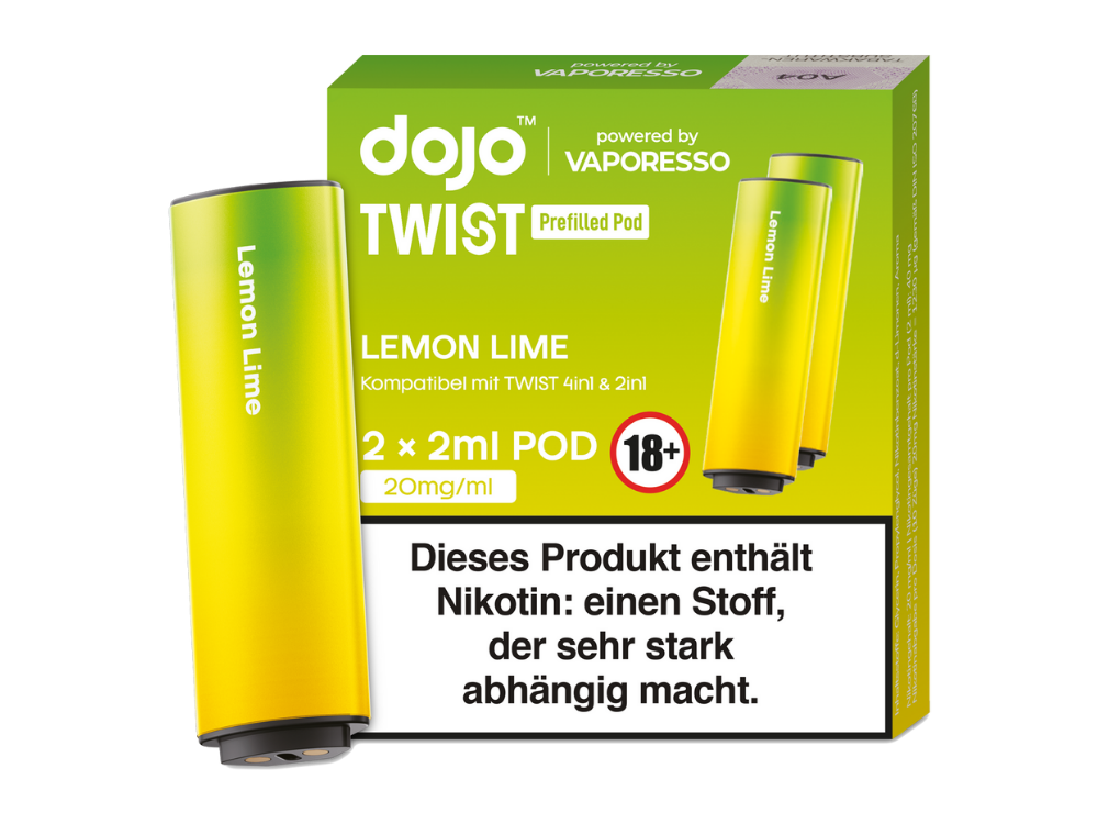 Vaporesso - Dojo - Twist Pod Lemon Lime 20 mg/ml (2 Stück pro Packung) 400er Packung