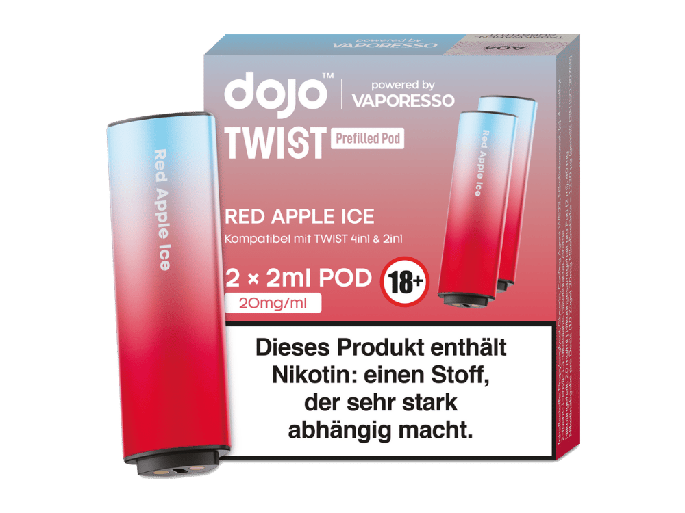Vaporesso - Dojo - Twist Pod Red Apple Ice 20 mg/ml (2 Stück pro Packung) 400er Packung