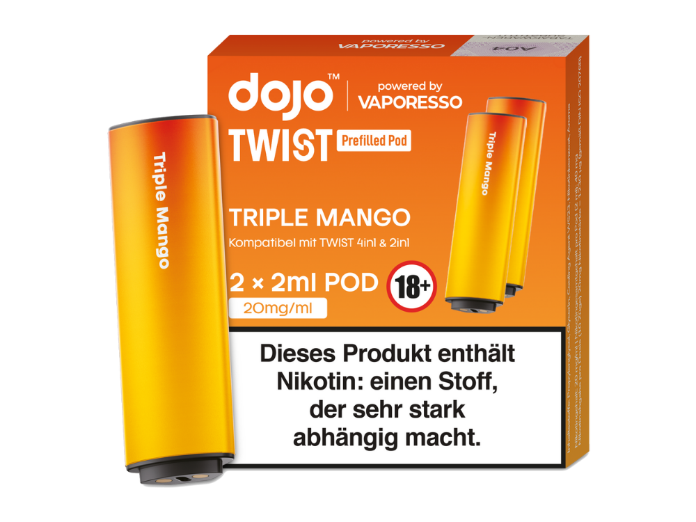 Vaporesso - Dojo - Twist Pod Triple Mango 20 mg/ml (2 Stück pro Packung) 400er Packung