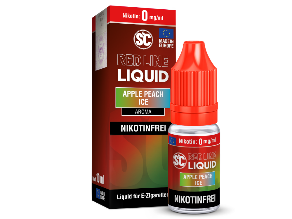 SC - Red Line - Apple Peach Ice - Nikotinsalz Liquid 0 mg/ml 10er Packung