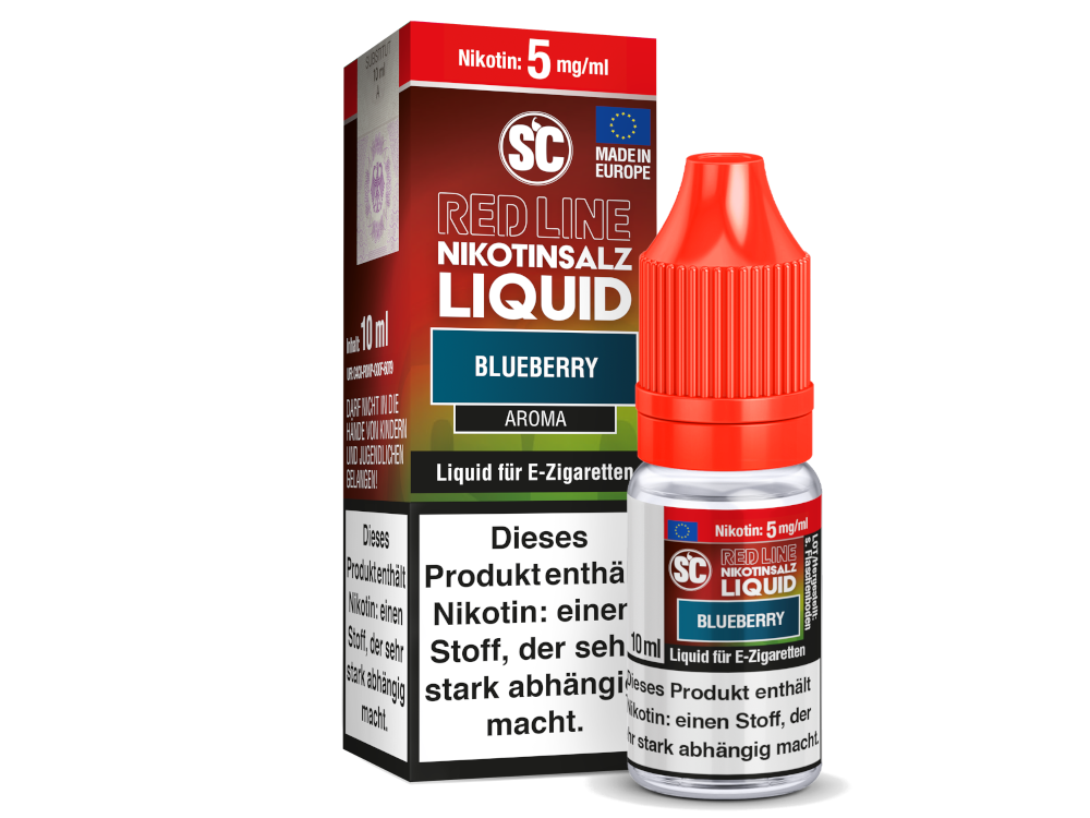 SC - Red Line - Blueberry - Nikotinsalz Liquid 5 mg/ml 10er Packung