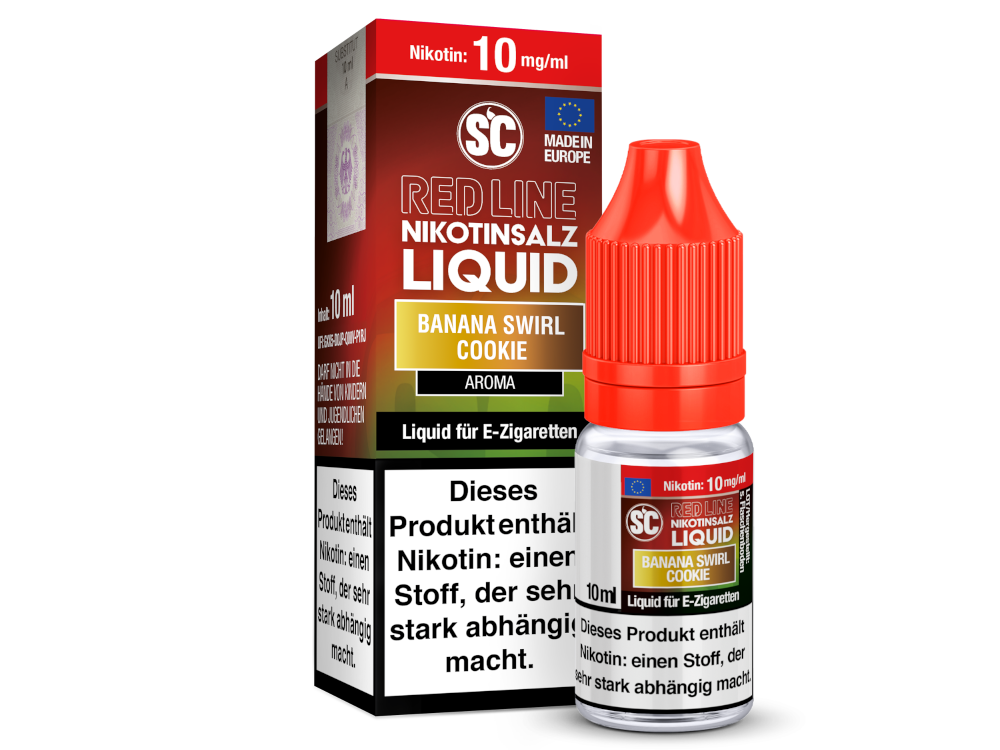 SC - Red Line - Banana Swirl Cookie - Nikotinsalz Liquid 10 mg/ml 500er Packung