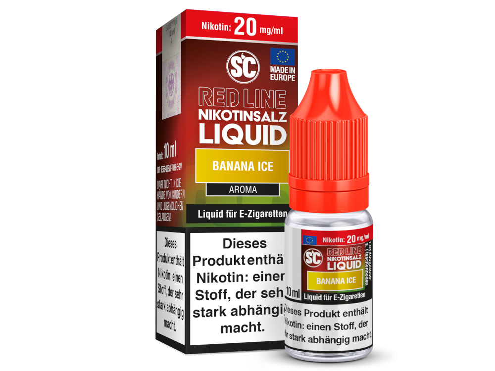 SC - Red Line - Banana Ice - Nikotinsalz Liquid 20 mg/ml 500er Packung