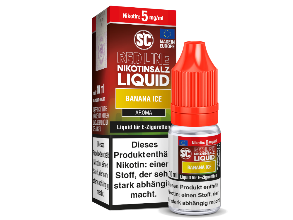 SC - Red Line - Banana Ice - Nikotinsalz Liquid 5 mg/ml 10er Packung