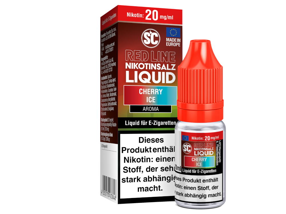 SC - Red Line - Cherry Ice - Nikotinsalz Liquid 20 mg/ml 500er Packung