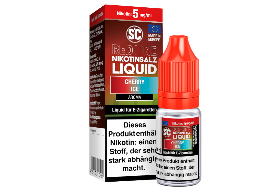 SC - Red Line - Cherry Ice - Nikotinsalz Liquid 5 mg/ml 500er Packung
