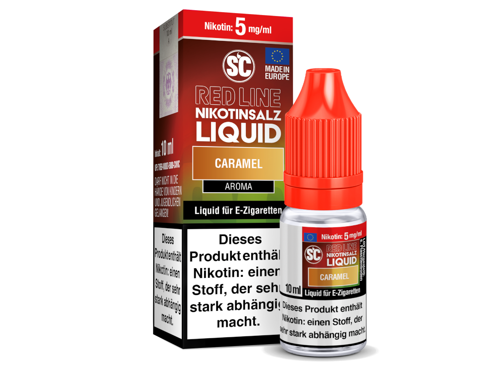 SC - Red Line - Caramel - Nikotinsalz Liquid 5 mg/ml 10er Packung