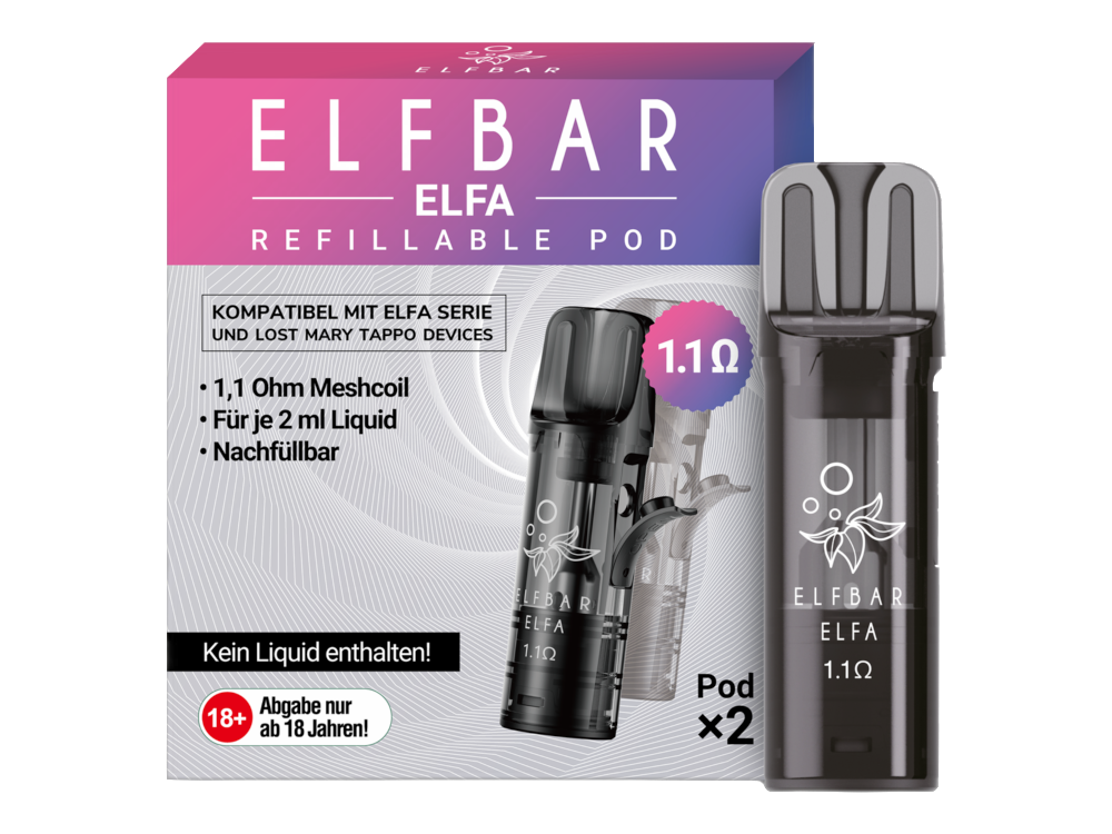 Elfbar - Elfa Leer-Pod (2 Stück pro Packung) 400er Packung