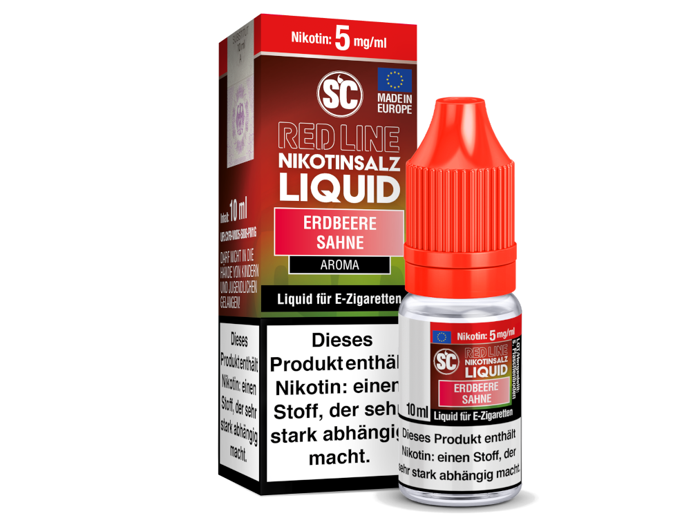 SC - Red Line - Erdbeere Sahne - Nikotinsalz Liquid 5 mg/ml
