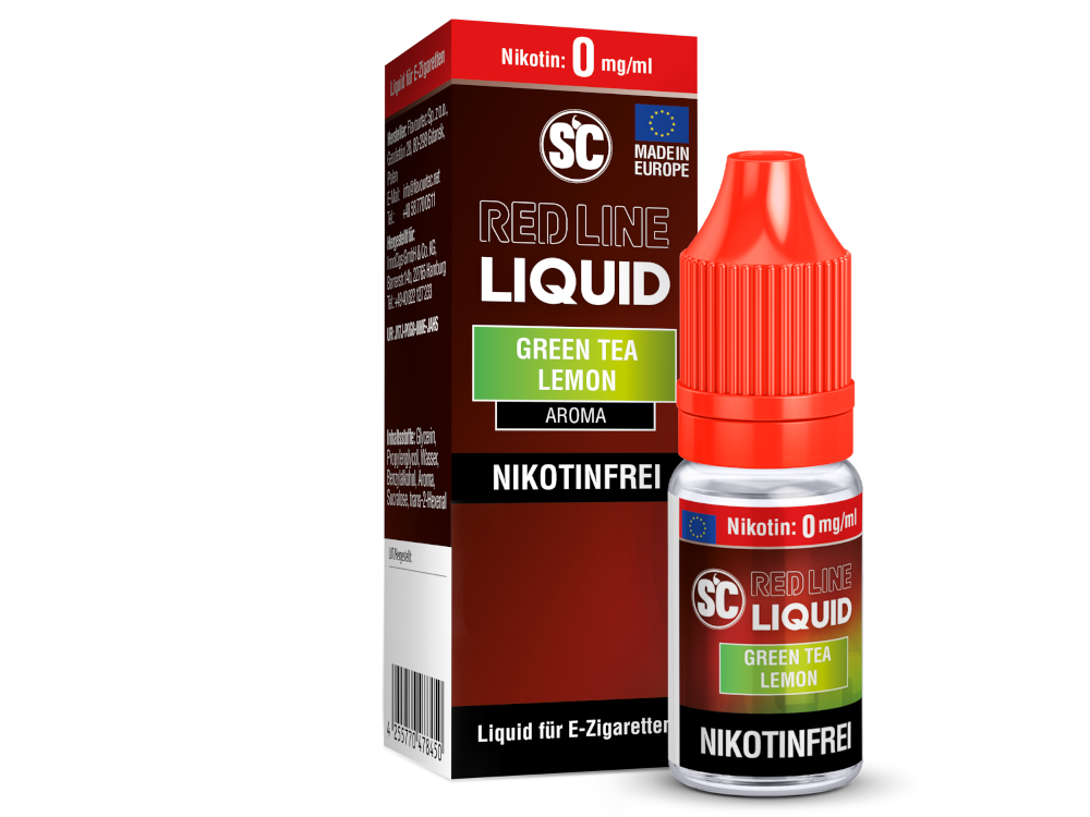 SC - Red Line - Green Tea Lemon - Nikotinsalz Liquid 0 mg/ml 10er Packung