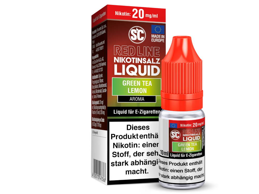 SC - Red Line - Green Tea Lemon - Nikotinsalz Liquid 20 mg/ml 10er Packung