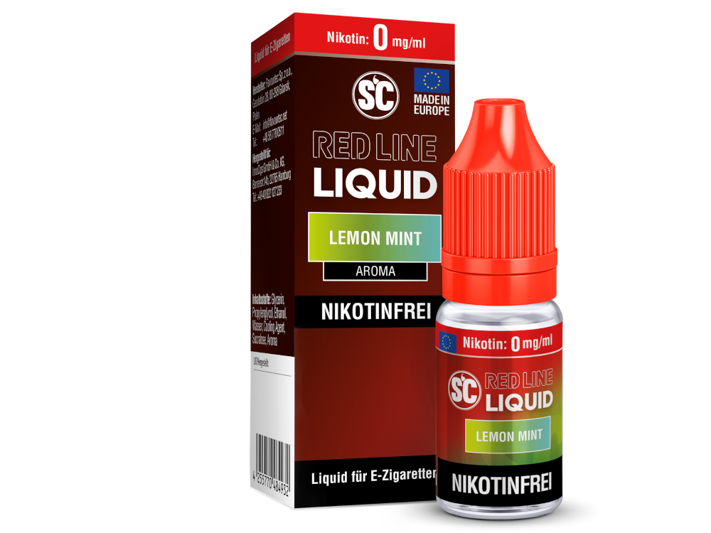 SC - Red Line - Lemon Mint - Nikotinsalz Liquid 0 mg/ml 10er Packung