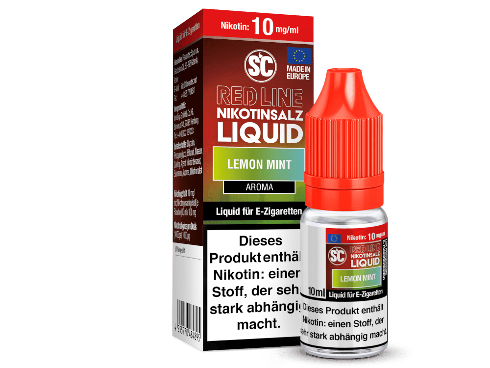 SC - Red Line - Lemon Mint - Nikotinsalz Liquid 10 mg/ml 500er Packung
