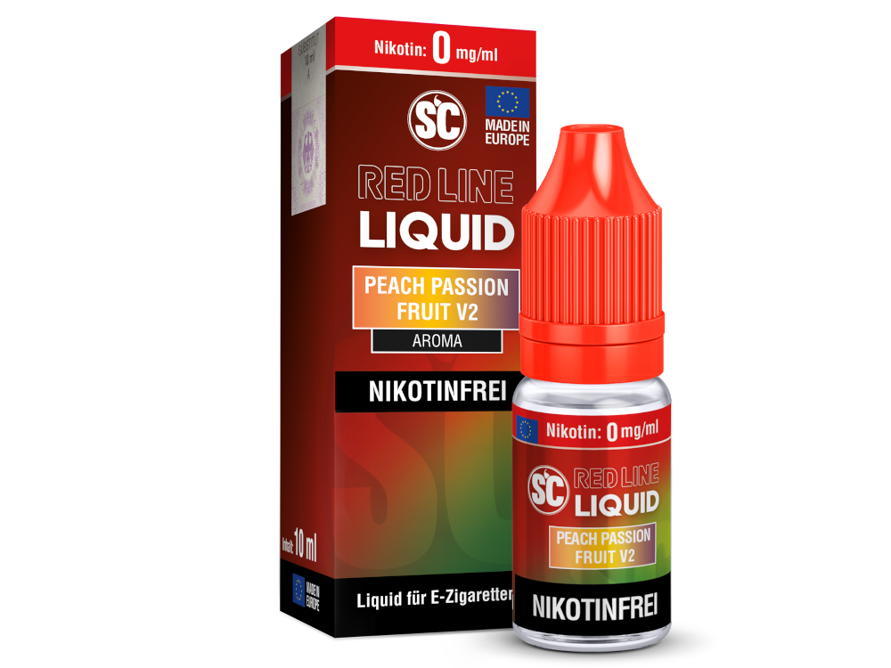 SC - Red Line - Peach Passion Fruit V2 - Nikotinsalz Liquid 0 mg/ml 500er Packung