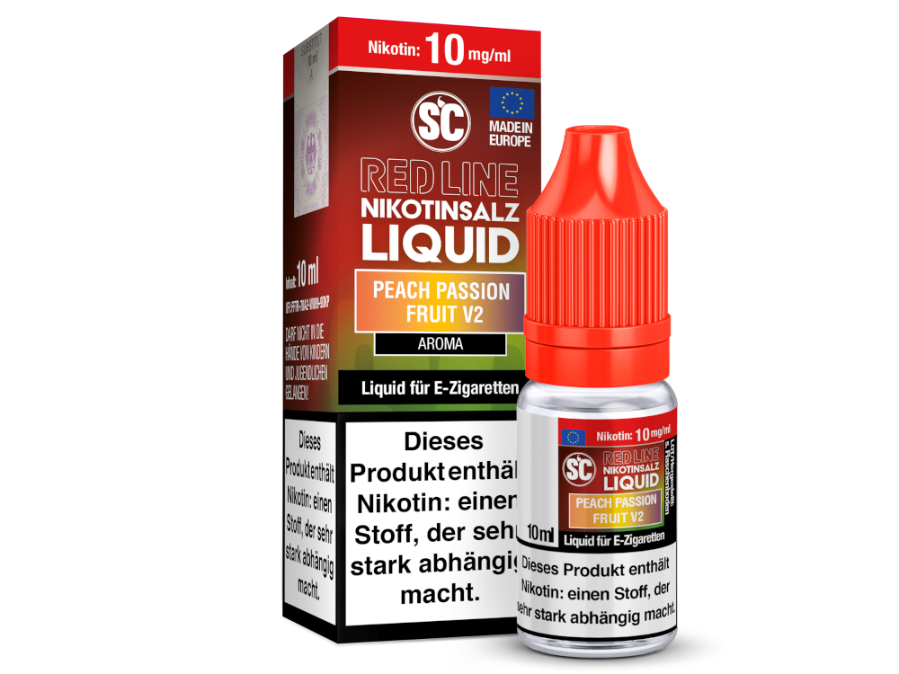 SC - Red Line - Peach Passion Fruit V2 - Nikotinsalz Liquid 10 mg/ml 10er Packung