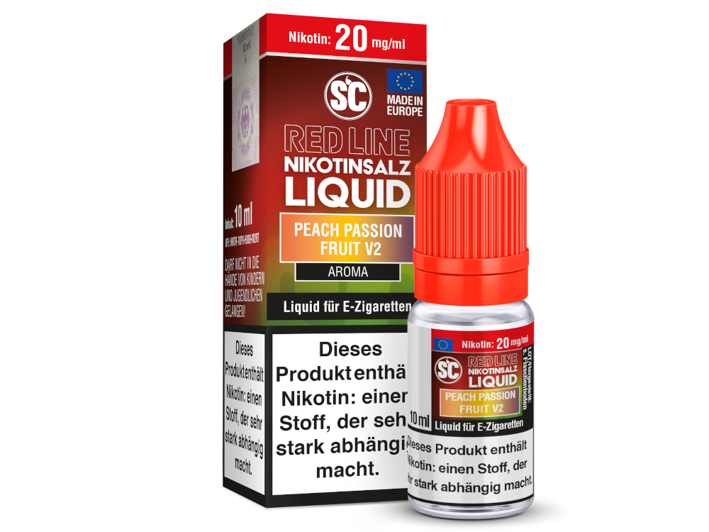 SC - Red Line - Peach Passion Fruit V2 - Nikotinsalz Liquid 20 mg/ml 500er Packung