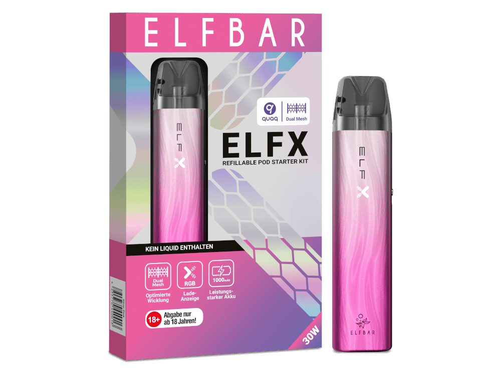 Elfbar - Elfx E-Zigaretten Set silber-pink