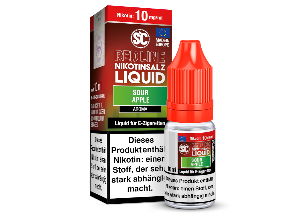SC - Red Line - Sour Apple - Nikotinsalz Liquid 10 mg/ml 500er Packung